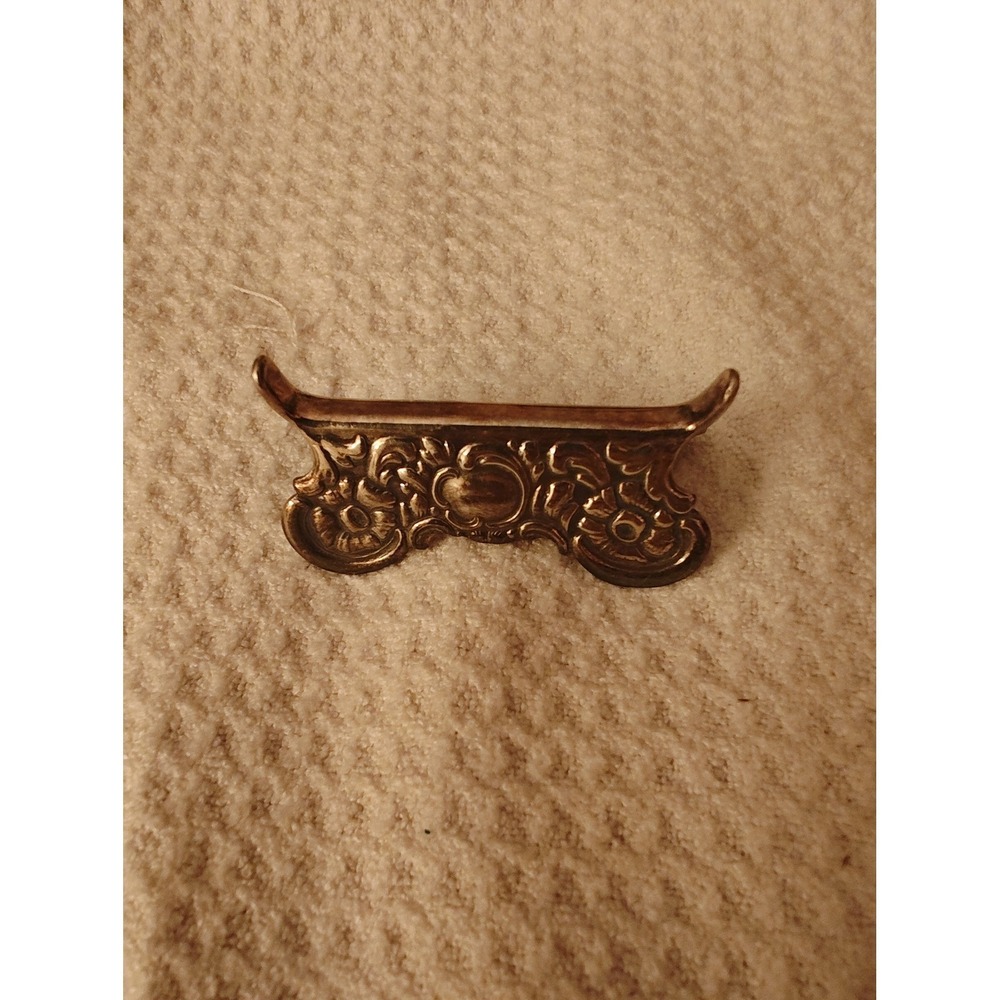 Vintage Knife Rest Silver Ornate Floral Repousse Victorian Style